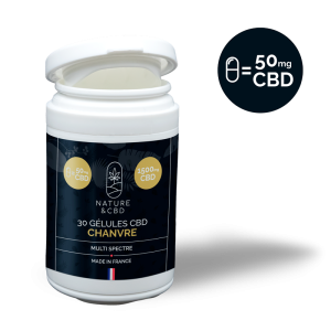 Gélules CBD au Chanvre 50mg - NATURE & CBD